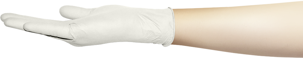 Нитриловые одноразовые перчатки белые