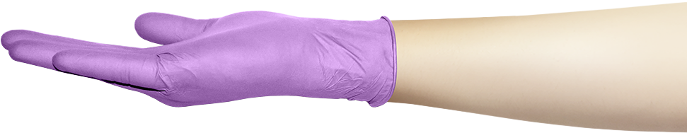 Нитриловые одноразовые перчатки пурпурные